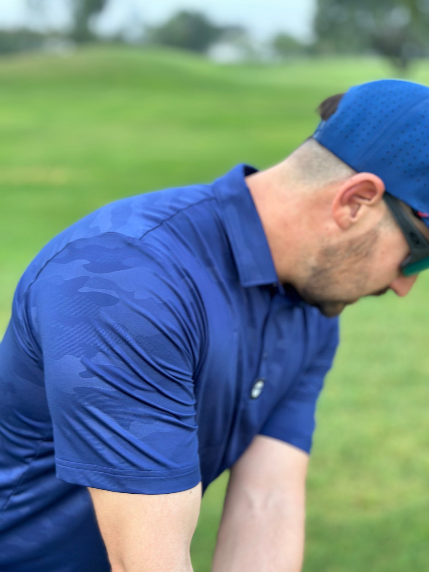 Navy Camo - Athletic Fit Polo