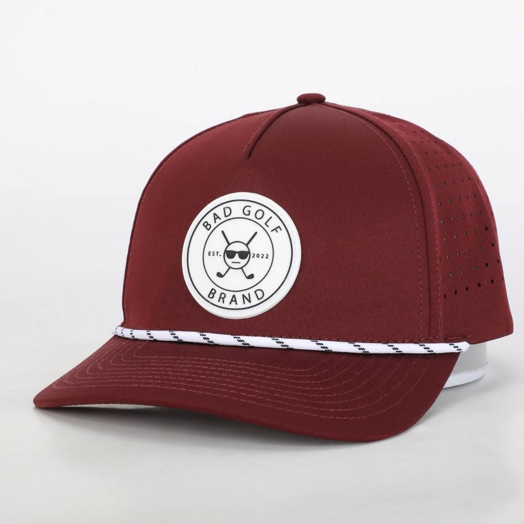 Classic Maroon Cap | Rope Patch Hat | BAD GOLF BRAND