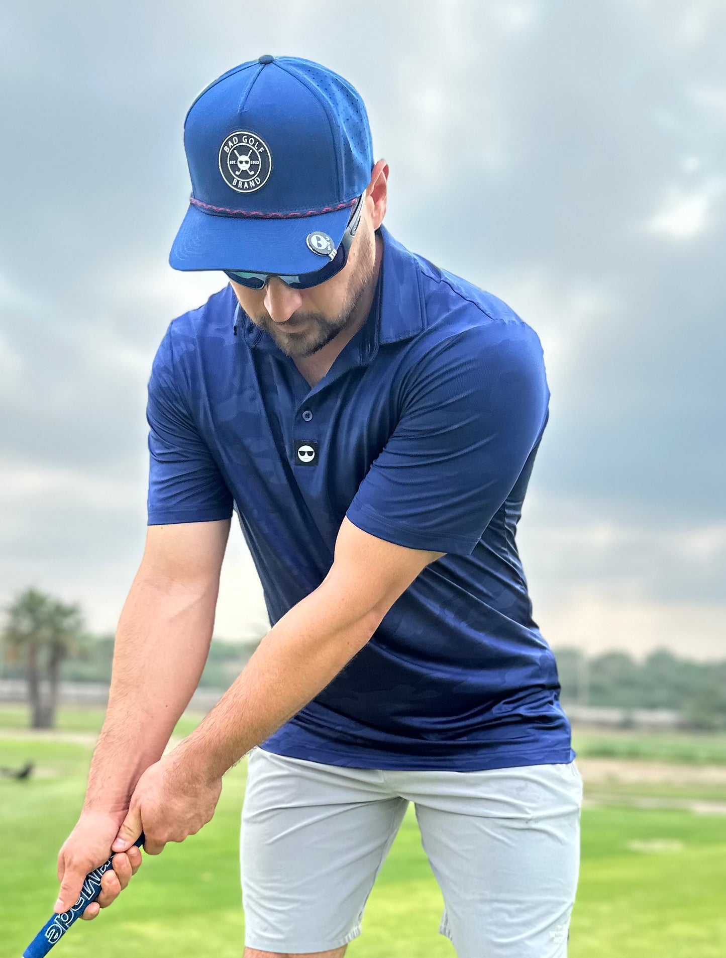 Navy Camo - Athletic Fit Polo