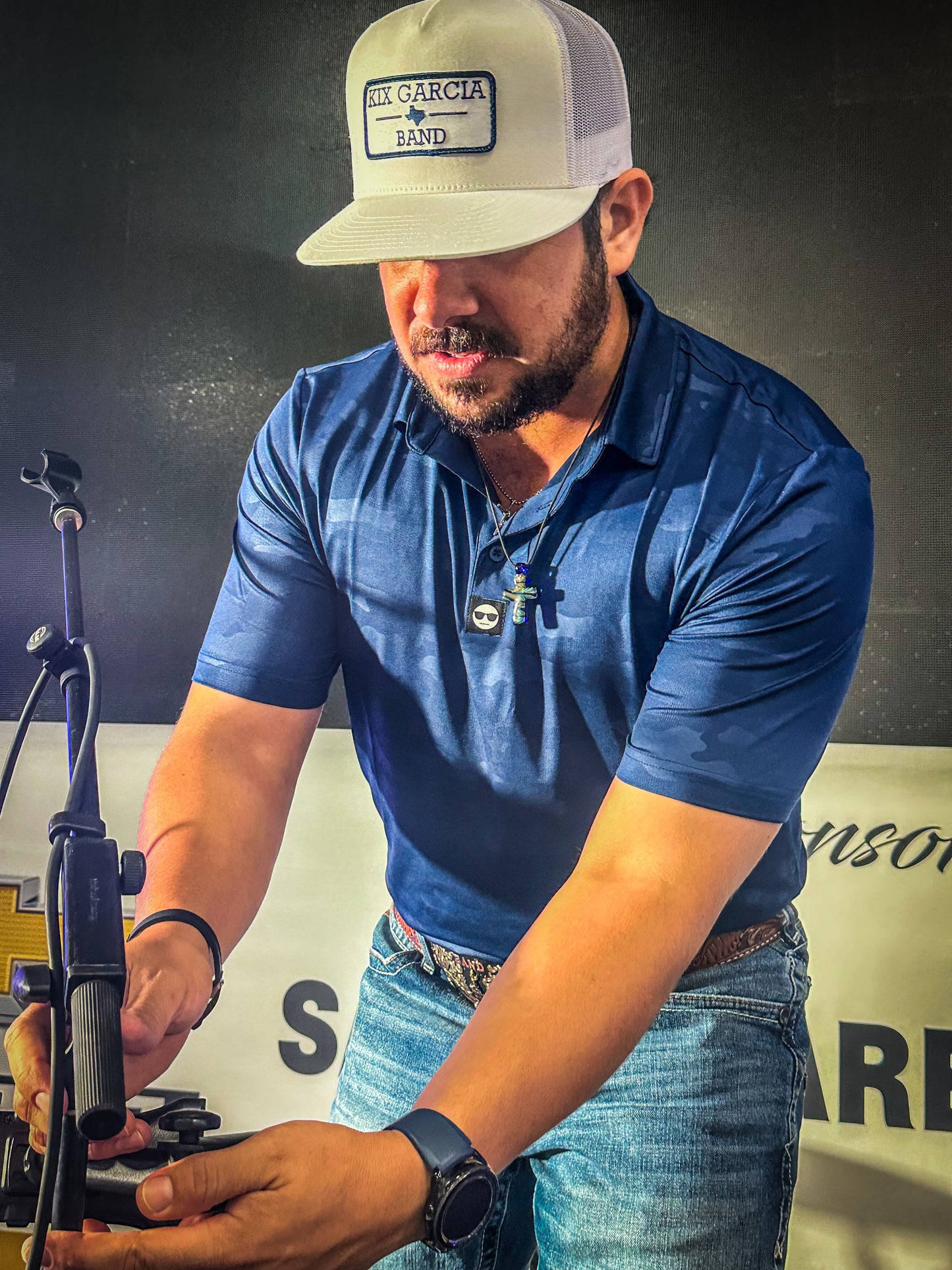 Navy Camo - Performance Polo