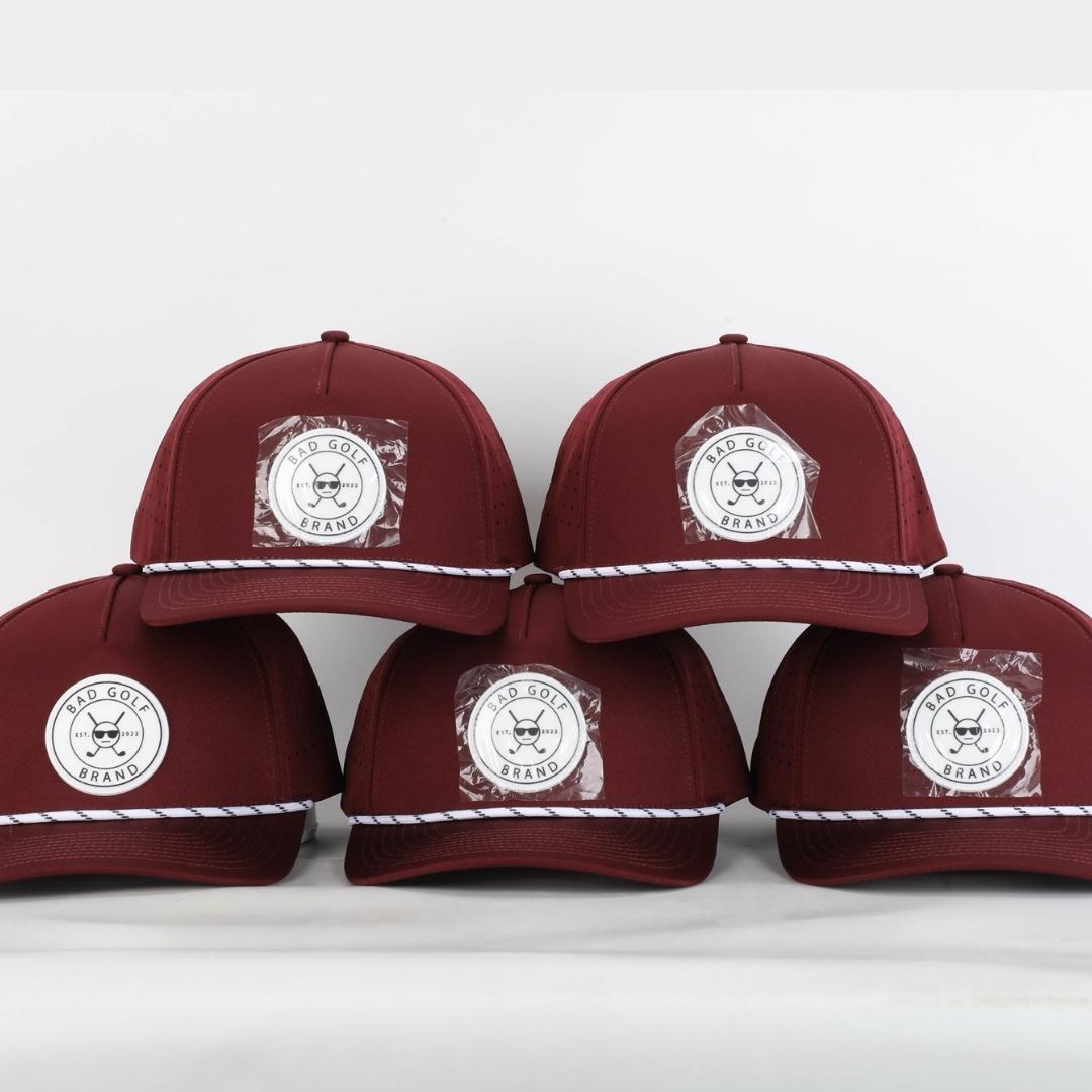 Classic Maroon Cap | Rope Patch Hat | BAD GOLF BRAND