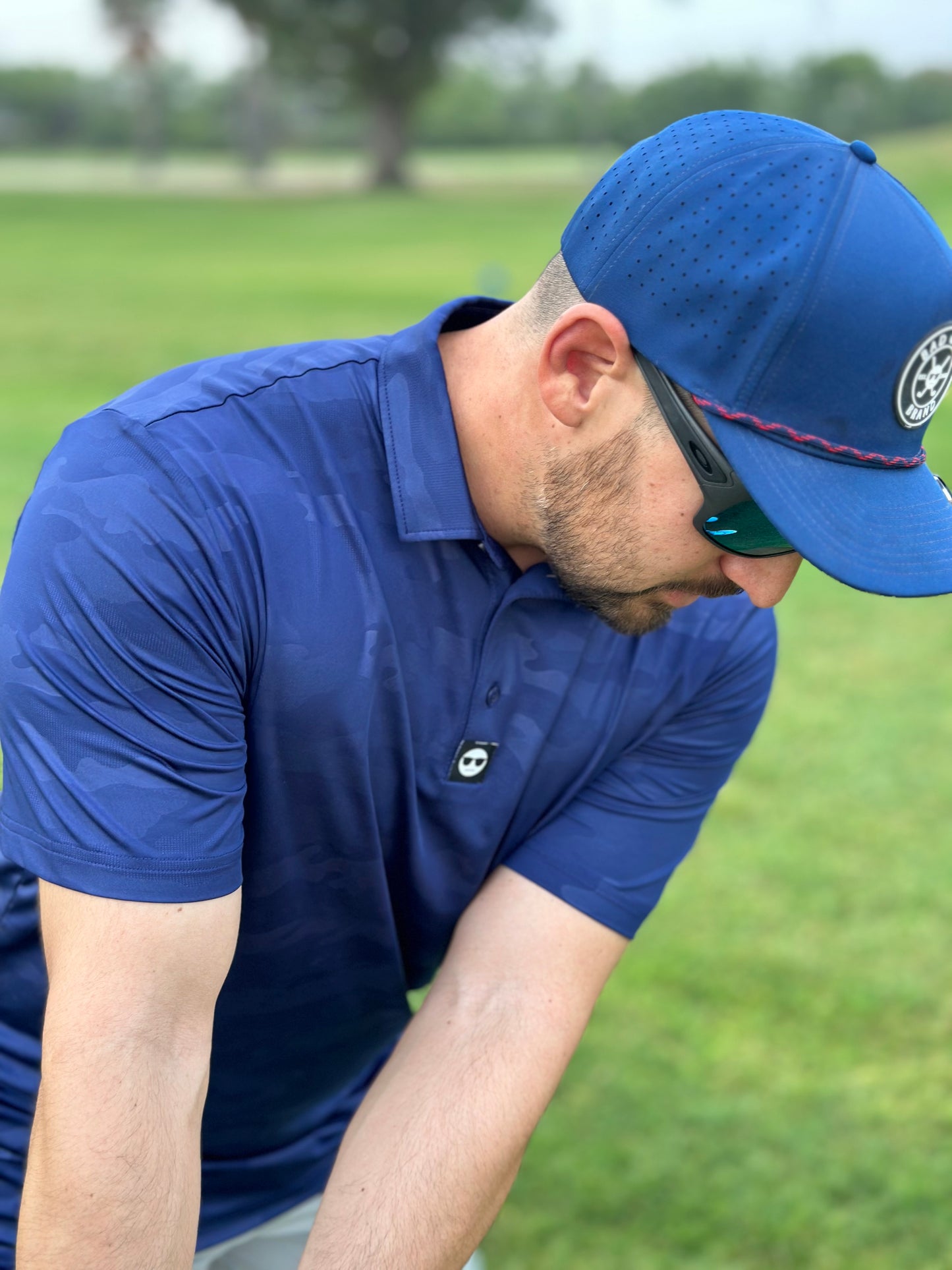 Navy Camo - Athletic Fit Polo