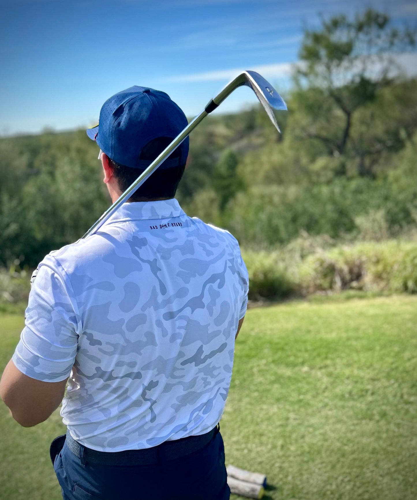 Blue Glacier Polo | Mercerised Pique Polo | BAD GOLF BRAND