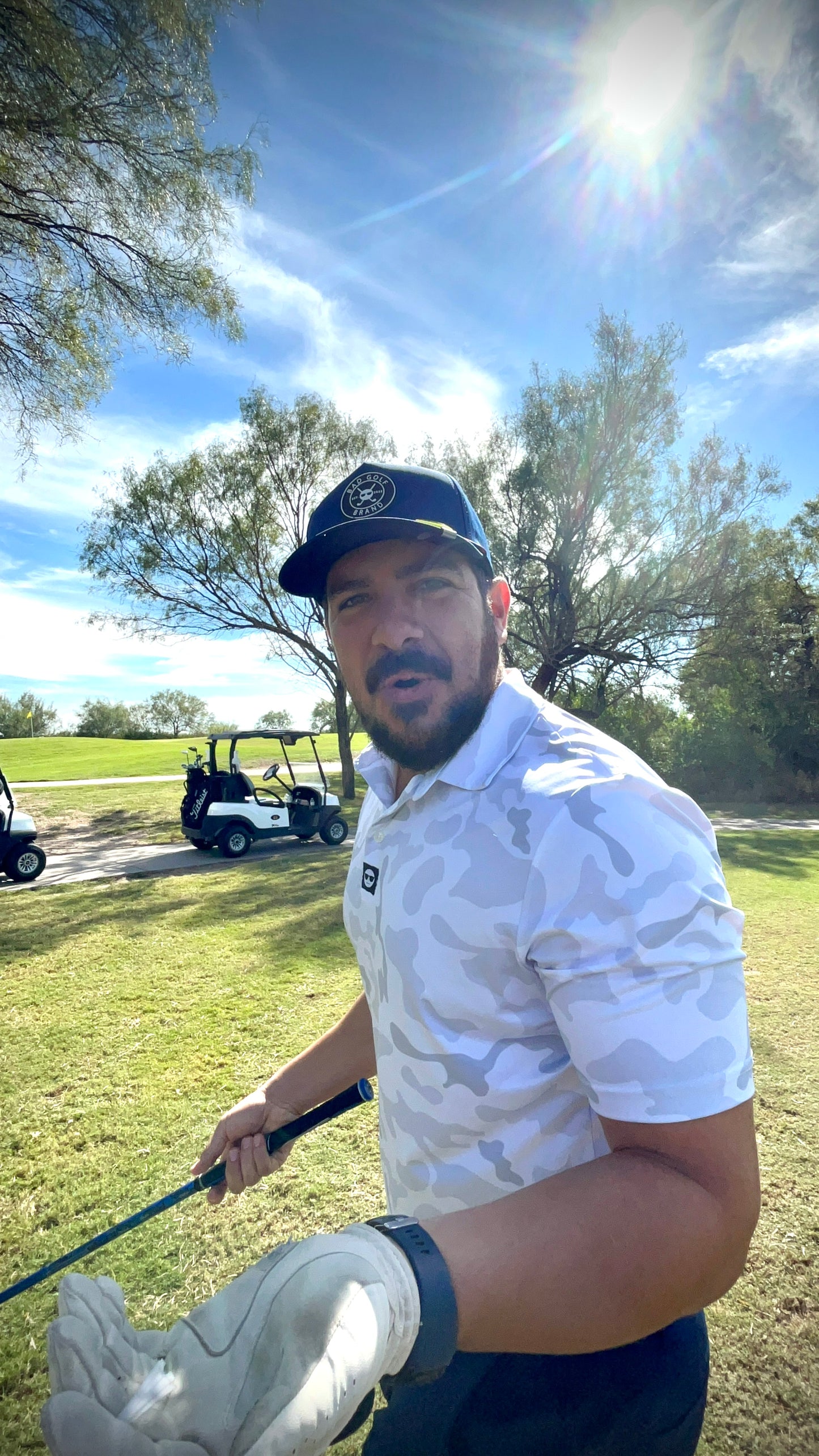 Blue Glacier Polo | Mercerised Pique Polo | BAD GOLF BRAND
