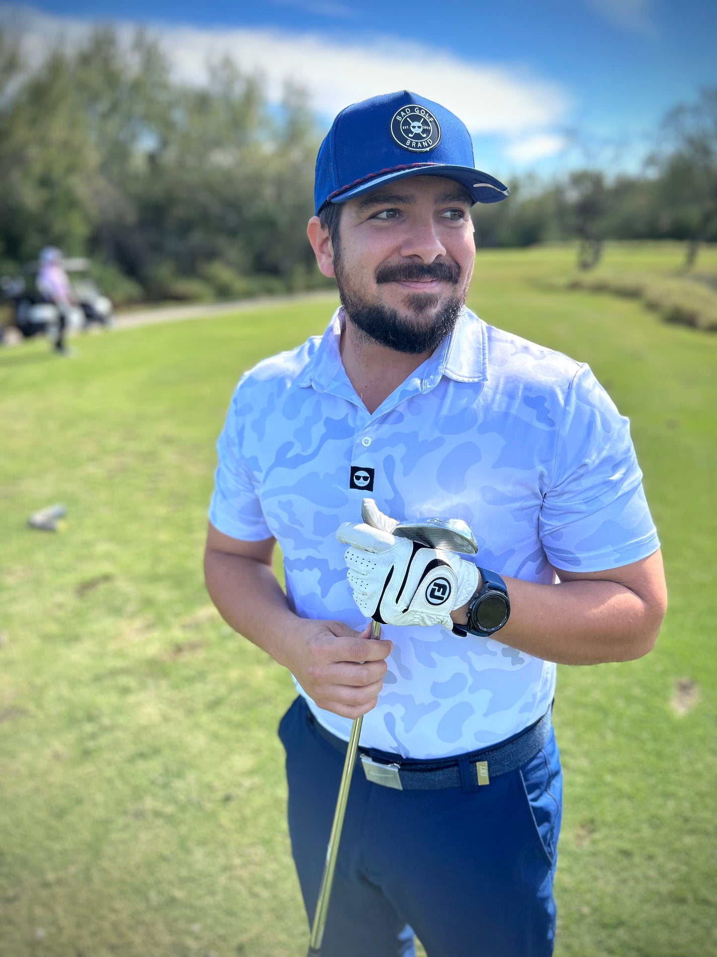 Blue Glacier Polo | Mercerised Pique Polo | BAD GOLF BRAND