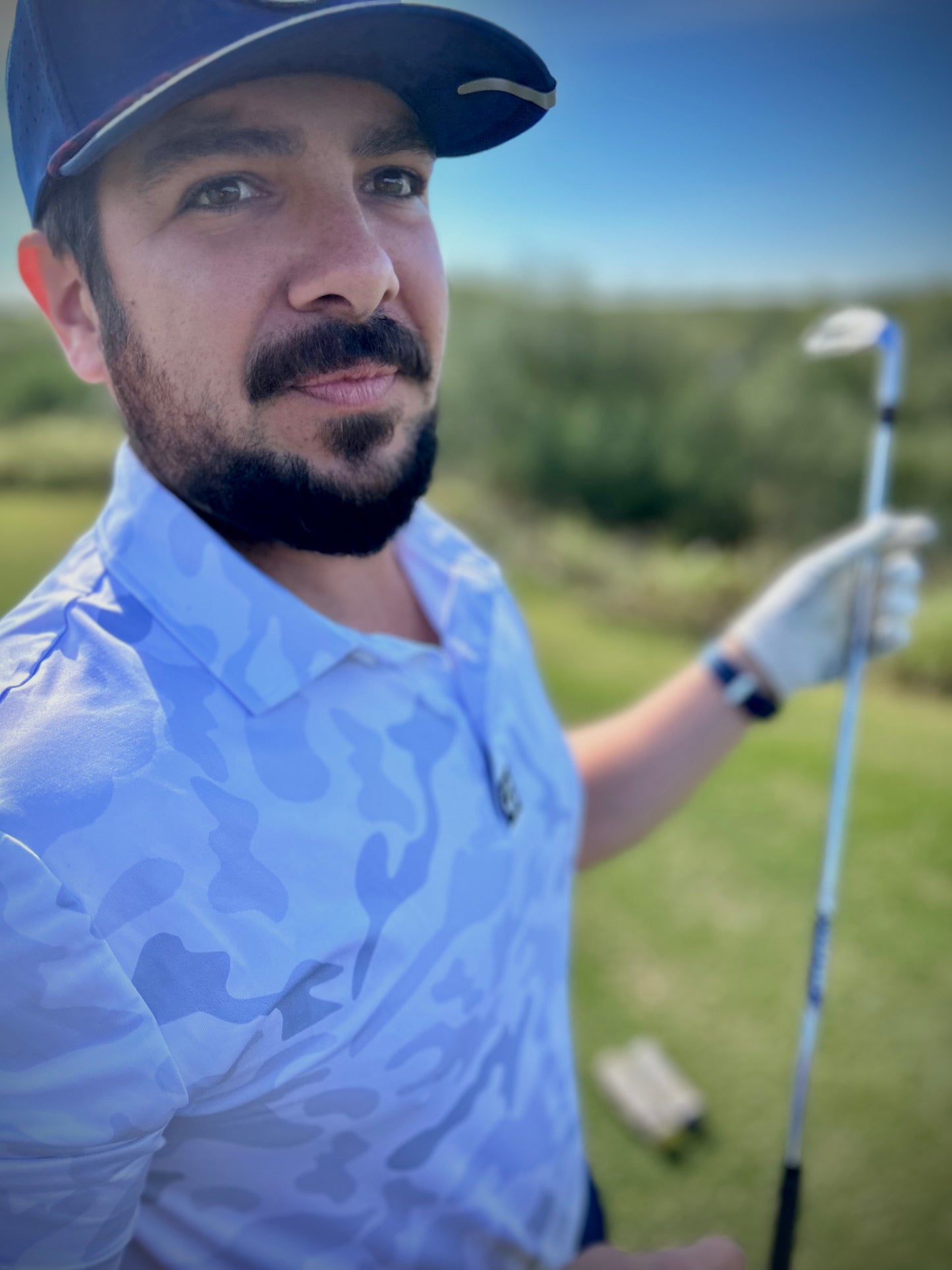 Blue Glacier Polo | Mercerised Pique Polo | BAD GOLF BRAND