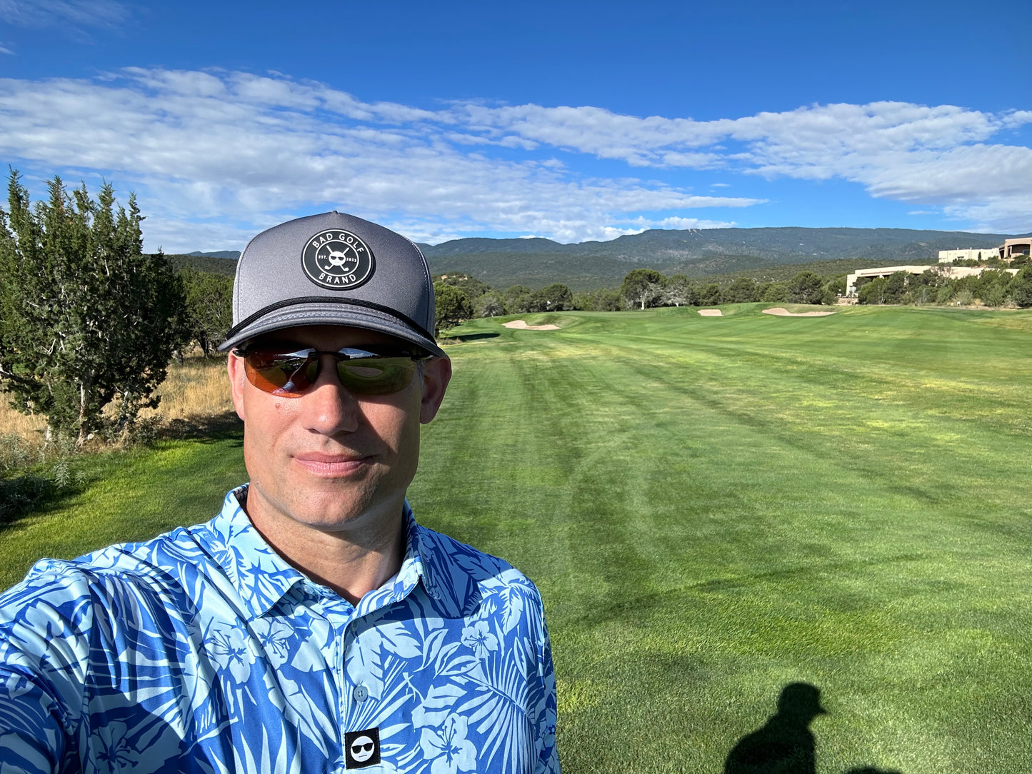 Blue Safari Polo | Safari Leaf Polo | BAD GOLF BRAND