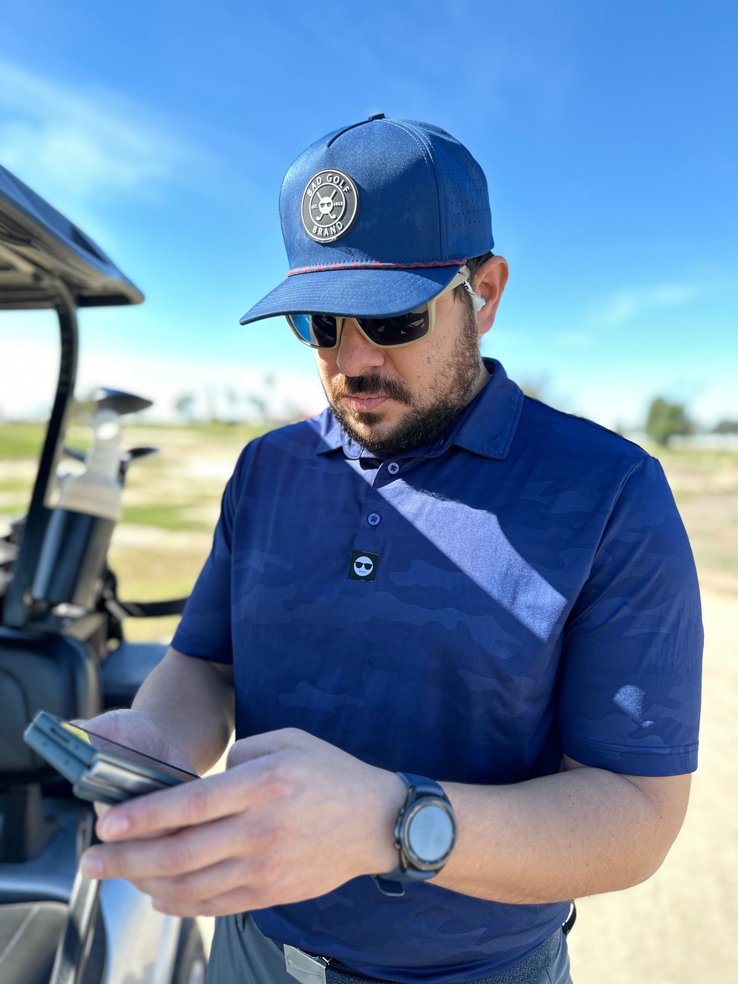 Navy Camo Polo | Camo Printed Polo