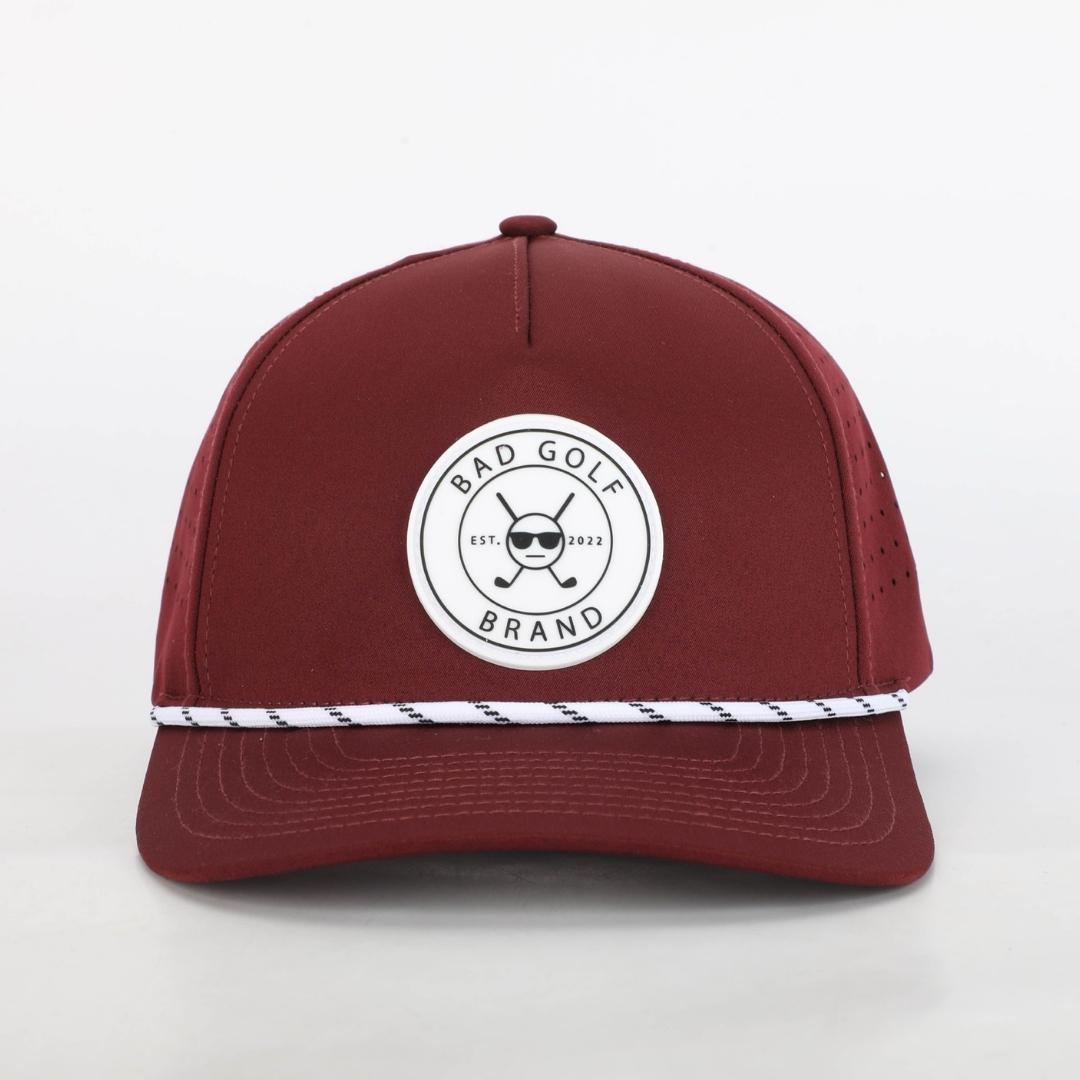 Classic Maroon Cap | Rope Patch Hat | BAD GOLF BRAND