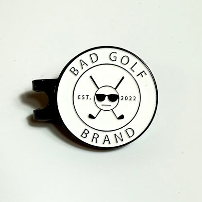 The White Classic Hat Clip Ball Marker